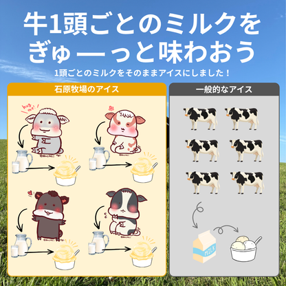 1頭のミルクを丸ごと味わうアイスクリーム（6個セット）